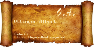 Ottinger Albert névjegykártya